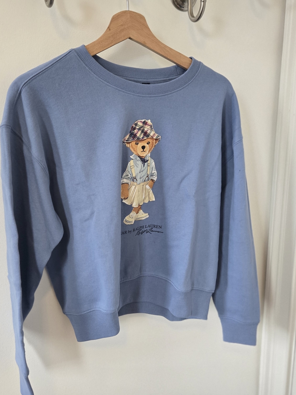 Adult Ok! Ralph Lauren Light Blue Polo Bear Crewneck Sweatshirt